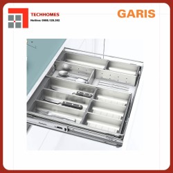Khay chia inox 4 ngăn đựng dao, thìa, dĩa đặt trong ngăn kéo GT01.2