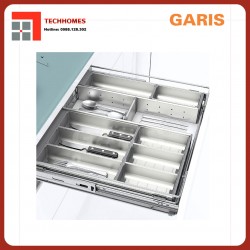 Khay chia inox 6 ngăn đựng dao, thìa, dĩa đặt trong ngăn kéo GT01.3 Outlet