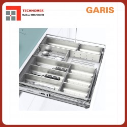 Khay chia inox 6 ngăn đựng dao, thìa, dĩa đặt trong ngăn kéo GT01.3