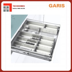 Khay chia inox 8 ngăn đựng dao, thìa, dĩa đặt trong ngăn kéo GT01.4