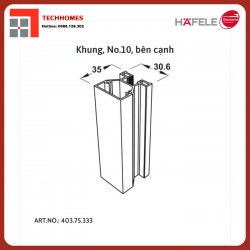 KHUNG BÊN 3M MÀU ĐEN PHỤ KIỆN CỬA TRƯỢT ĐI HAFELE 403.75.333