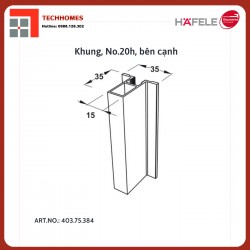 Khung bên cạnh No.20h 6m Hafele 403.75.384