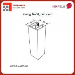 KHUNG BÊN NO.51 SLIDO ALUFLEX 80 3M MÀU ĐEN HAFELE 403.75.366