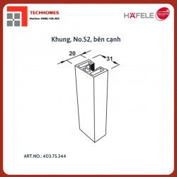 Khung bên No.52 màu đen 3m Hafele 403.75.344