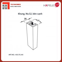KHUNG BÊN NO.52 SLIDO ALUFLEX 80 6M MÀU ĐEN HAFELE 403.75.345