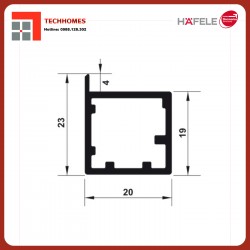 Khung kính nhôm, Thanh nhôm S01, 20 x 23 mm 563.58.323