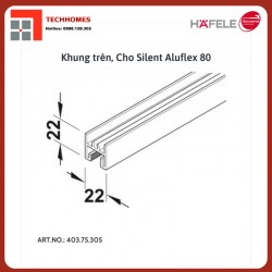 Khung trên dài màu đen 6m, phụ kiện của trượt Hafele 403.75.305