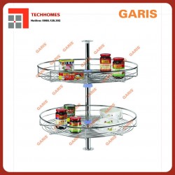 Mâm xoay góc mở 4/4, nan tròn, bề mặt mạ chrome GS07.70C