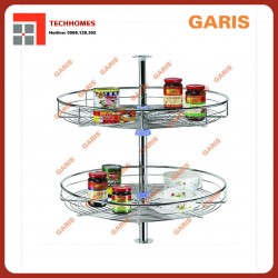 Mâm xoay góc mở 4/4, nan tròn, bề mặt nan điện hóa GS07.70E