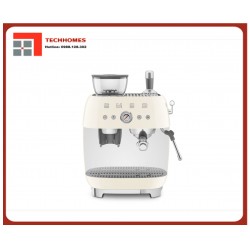 Máy pha cà phê có tích hợp máy xay Smeg 50's Style EGF03CR, màu kem
