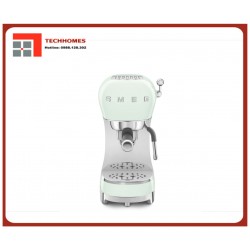 Máy pha cà phê Smeg 50's Style ECF02PG, vòi đánh sữa tích hợp, màu xanh lá pastel