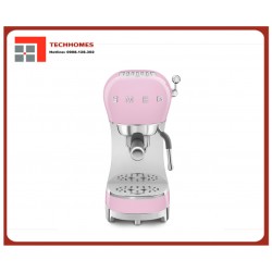 Máy pha cà phê Smeg 50's Style ECF02PK, vòi đánh sữa tích hợp, màu hồng