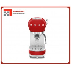 Máy pha cà phê Smeg 50's Style ECF02RD, vòi đánh sữa tích hợp, màu đỏ