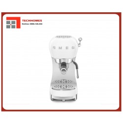 Máy pha cà phê Smeg 50's Style ECF02WH, vòi đánh sữa tích hợp, màu trắng