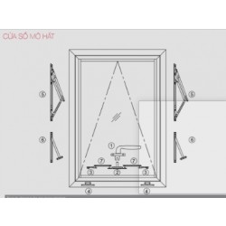 PHỤ KIỆN CỬA SỔ NHÔM KÍNH HAFELE MỞ HẤT