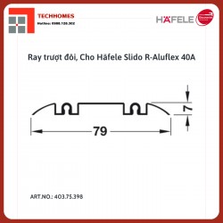 RAY ĐÔI TRƯỢT DƯỚI 3M MÀU ĐEN, PHỤ KIỆN CỬA TRƯỢT ĐI SLIDO ALUFLEX 80 HAFELE 403.75.398