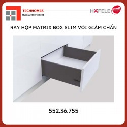 Ray hộp Alto-S màu trắng mờ, cơ cấu nhấn mở, chiều cao 170mm Hafele 552.36.755