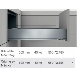 Ray hộp Blum LEGRABOX M trắng mờ 40kg 550.72.785