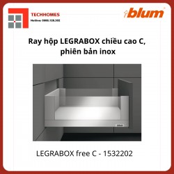 Ray hộp LEGRABOX free C , phiên bản inox, chiều cao C 177mm,1532202