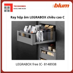 Ray hộp LEGRABOX free IC, chiều cao C 177mm, 8148938, xám