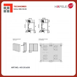 Ray trượt Hafele cho bộ Fold 20VF, 2500mm 401.30.608
