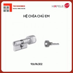 Ruột khoá 1 đầu chìa 1 đầu vặn chìa chủ EM Hafele 916.96.302