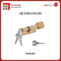 Ruột khoá 1 đầu chìa 1 đầu vặn chìa chủ EM Hafele 916.96.667