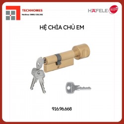 Ruột khoá 1 đầu chìa 1 đầu vặn chìa chủ EM Hafele 916.96.669