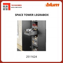 Tủ đồ khô Blum SPACE TOWER LEGRABOX 2511624 inox, rộng 275 -600mm