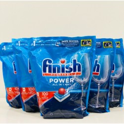 Viên rửa bát Finish Power All in 1 hương Soda - Túi 100 viên
