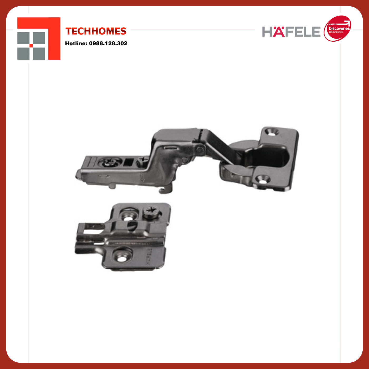 Bản Lề Häfele Slido F-Park71 16B/25B, gắn trùm ngoài 408.00.406 - 408.00.406