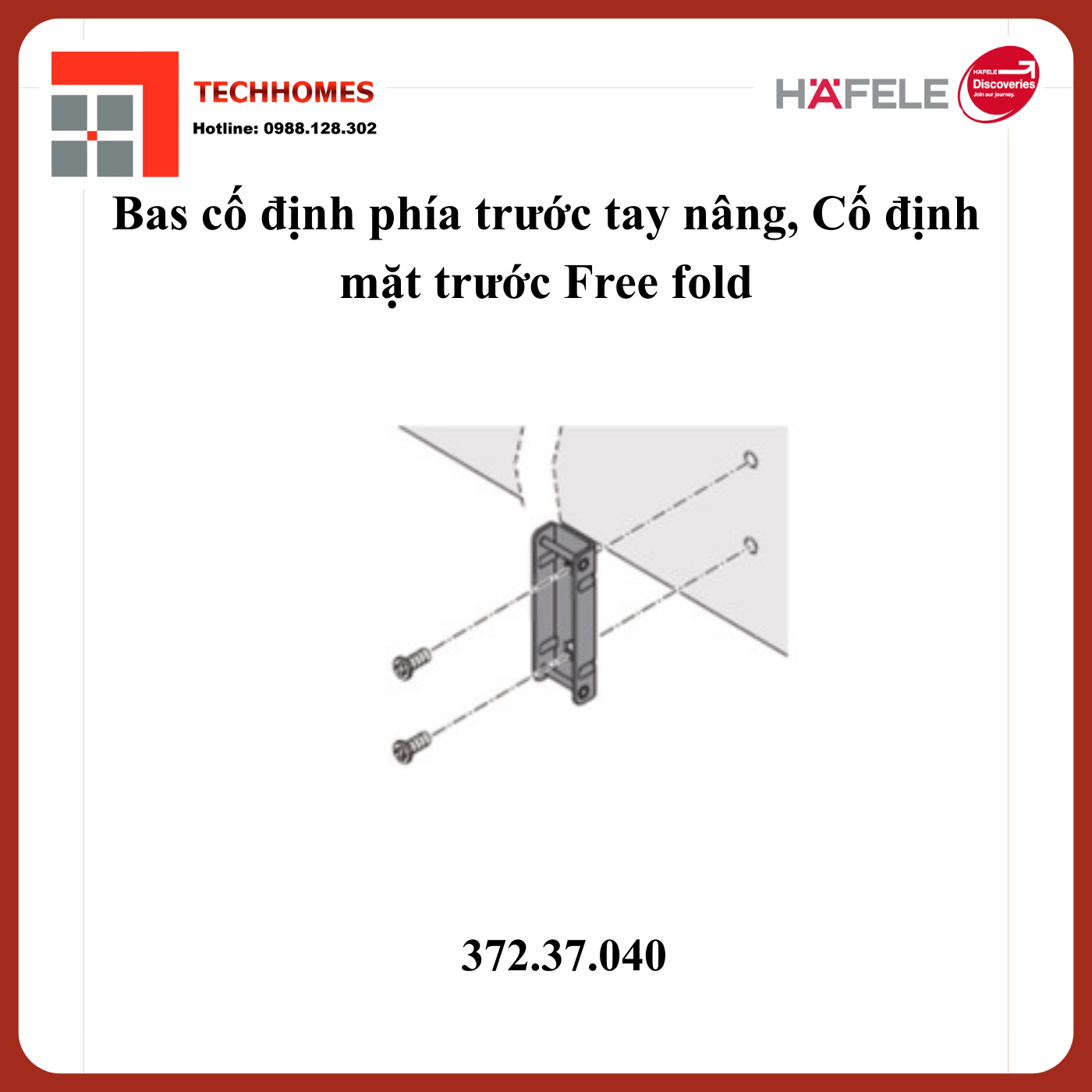 Bas cố định phía trước tay nâng, Cố định mặt trước Free fold 372.37.040 - 372.37.040
