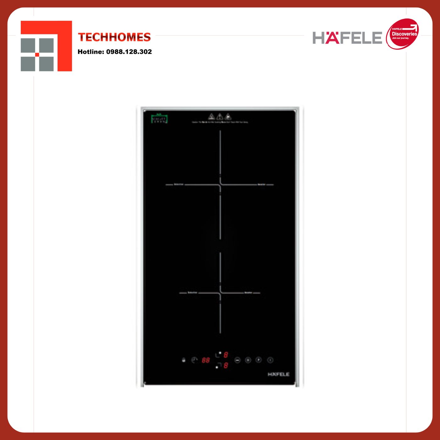 Bếp, Bếp từ đôi âm domino, điều khiển cảm ứng 536.61.930 - 536.61.930