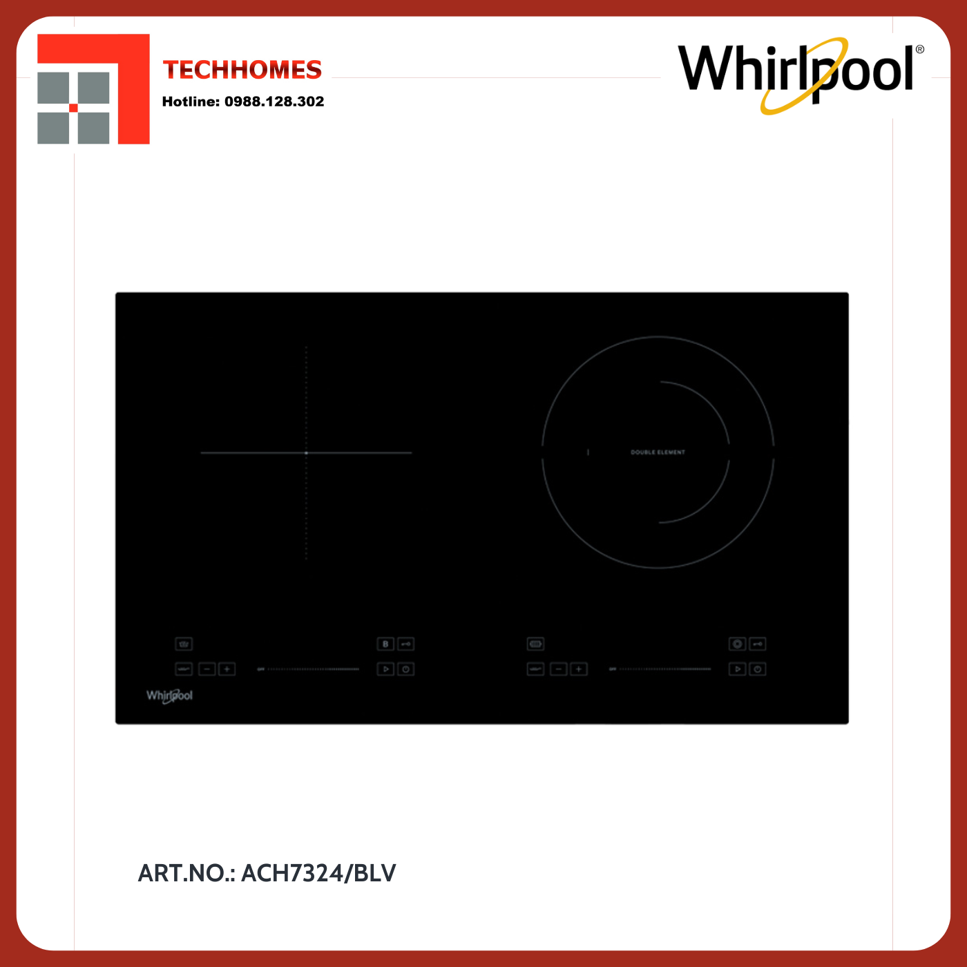 Bếp từ điện kết hợp 2 vùng nấu Whirlpool ACH7324/BLV - ACH7324/BLV