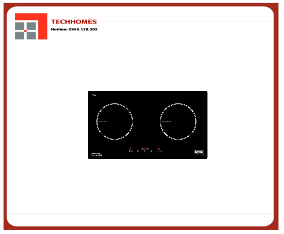 Bếp từ đôi Giovani G-270TC - G-270TC