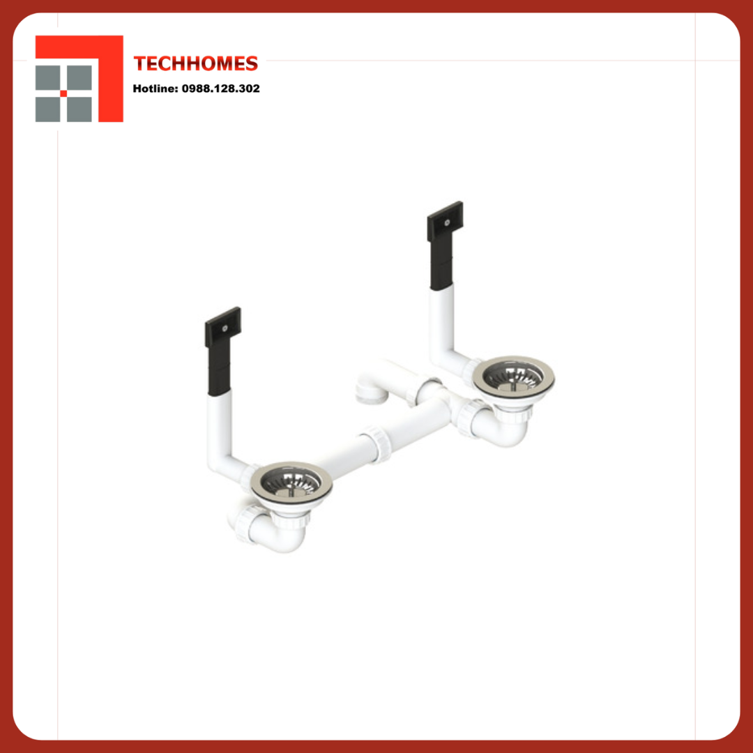 Bộ chất thải, Cho chậu rửa đôi Blanco Quatrus - 565.69.502