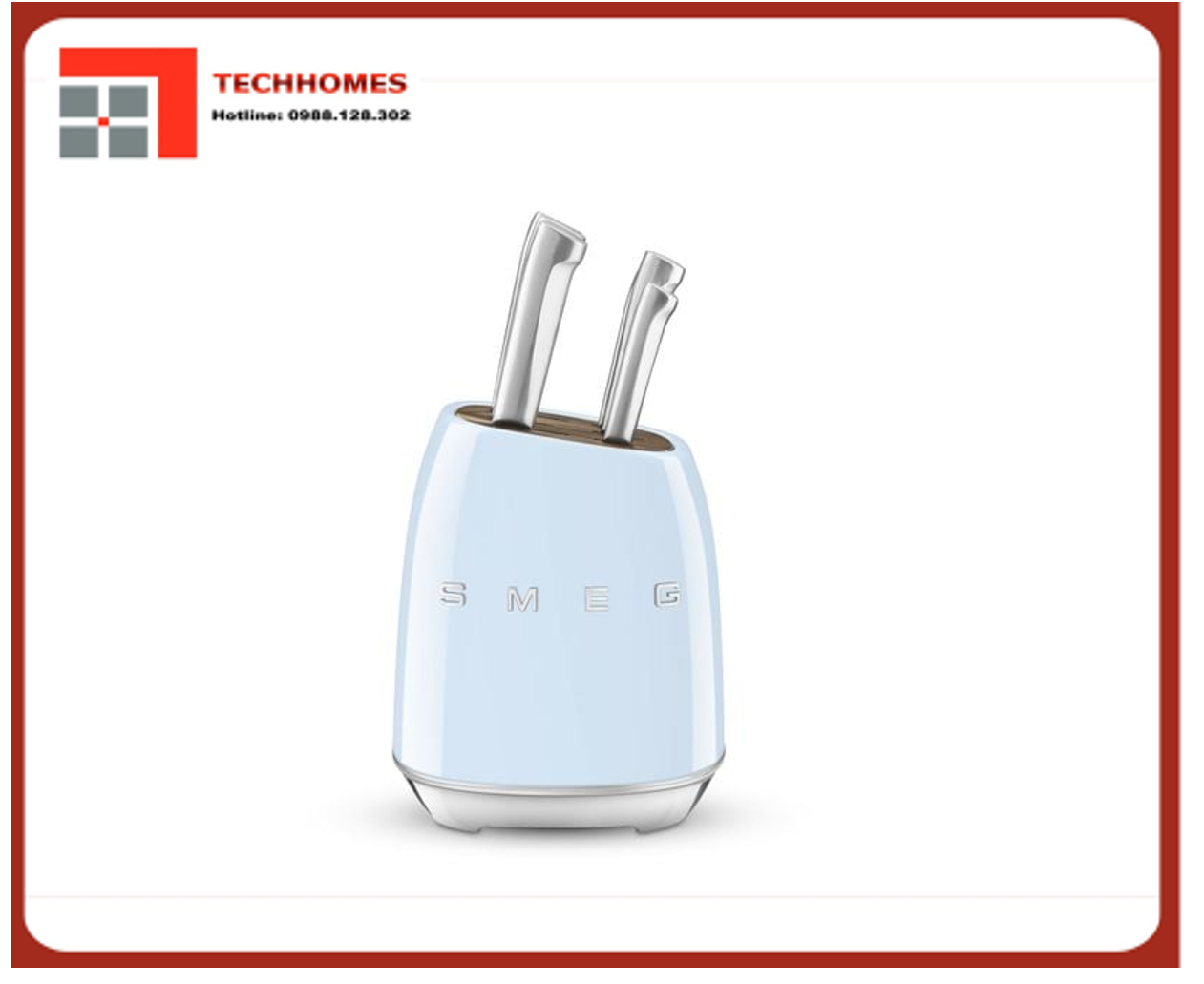 Bộ dao 6 món Smeg 50's Style KBSF02PB, Màu xanh dương pastel - KBSF02PB