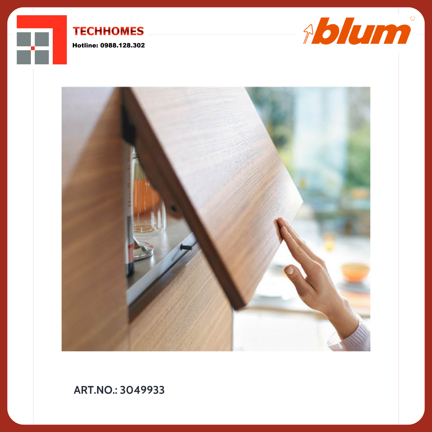 Bộ tay nâng Blum AVENTOS HK top nhấn mở 22K2900T 3049933 - 3049933
