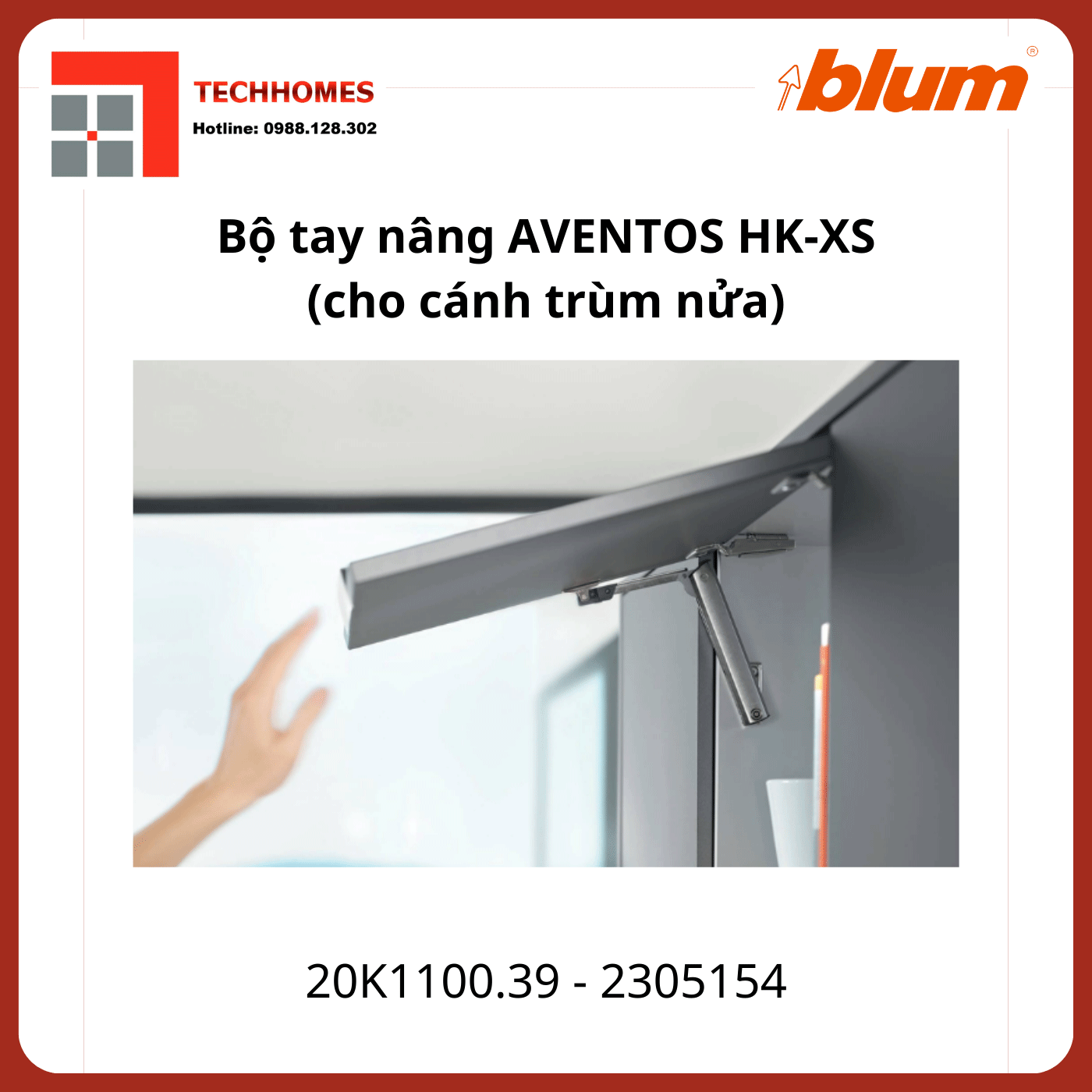 Bộ tay nâng Blum AVENTOS HK-XS 20K1100.39 2305154 - 2305154