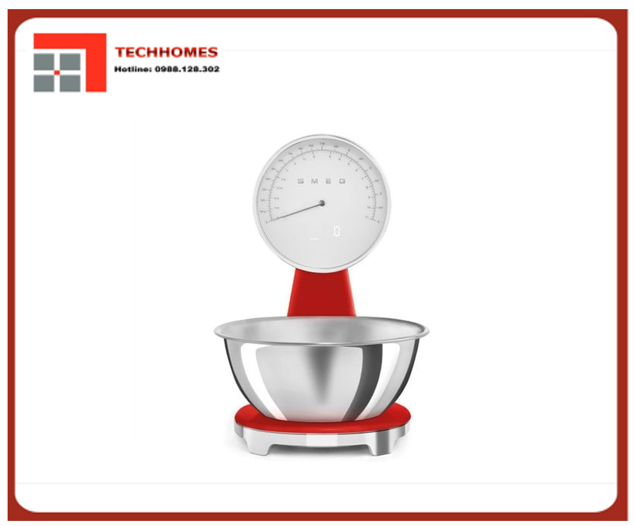 Cân nhà bếp analog Smeg 50's Retro Style Đỏ - KSF01RDWW