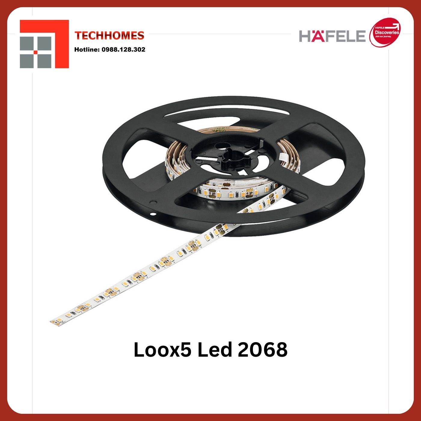 ĐÈN LED DÂY HAFELE 12V LOOX5 LED 2068 MONOCHROME 8MM - Loox5 Led 2068