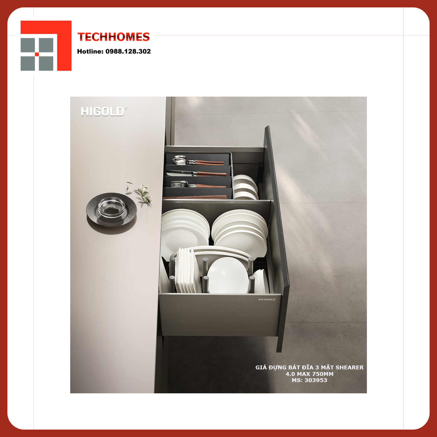 GIÁ BÁT ĐĨA 3 MẶT HIGOLD SHEARER 4.0 MAX 750MM 303953 - 303953