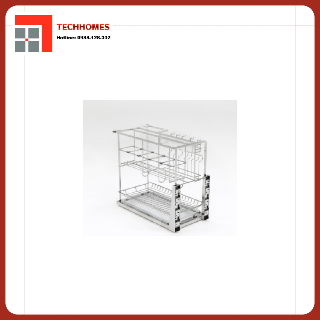 GIÁ DAO THỚT INOX NAN VUÔNG, RAY GIẢM CHẤN - HỆ DẪN HƯỚNG CHỐNG RUNG ERV5430VX - ERV5430VX
