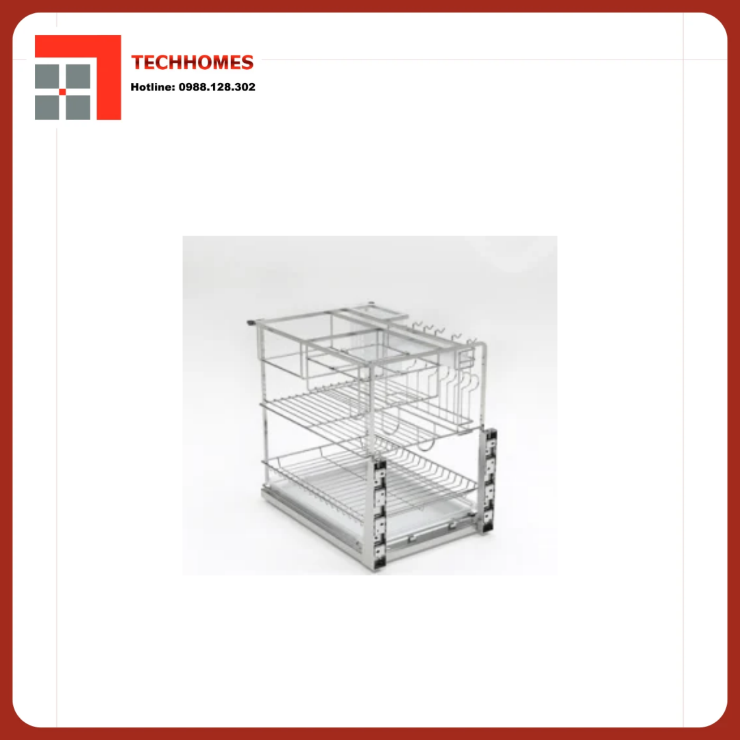 GIÁ DAO THỚT INOX NAN VUÔNG, RAY GIẢM CHẤN - HỆ DẪN HƯỚNG CHỐNG RUNG ERV5435VX - ERV5435VX