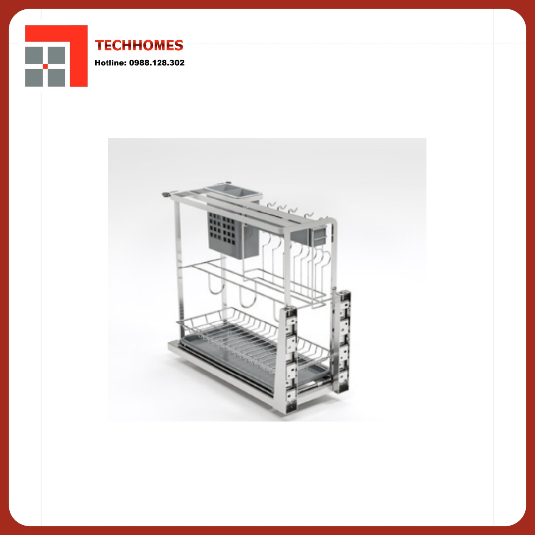 GIÁ DAO THỚT NAN DẸT INOX MỜ - RAY GIẢM CHẤN - KHUNG INOX 304 - HỆ DẪN HƯỚNG CHỐNG RUNG EPD5620VX - EPD5620VX
