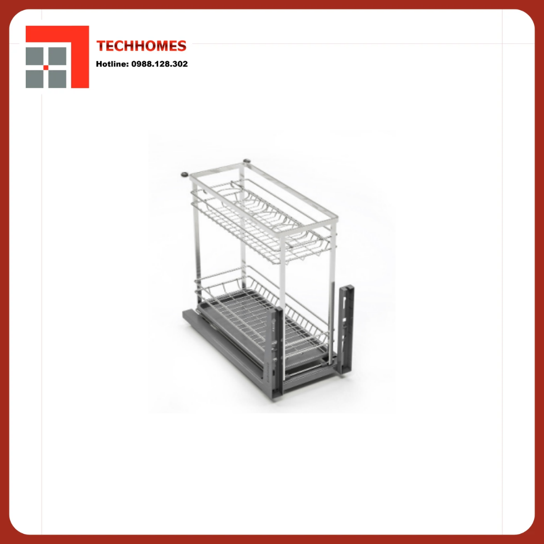 GIÁ GIA VỊ INOX NAN DẸT - RAY GIẢM CHẤN - HỆ DẪN HƯỚNG CHỐNG RUNG EPD4225VX - EPD4225VX