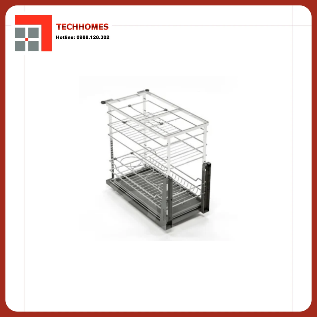 GIÁ GIA VỊ INOX NAN DẸT - RAY GIẢM CHẤN - HỆ DẪN HƯỚNG CHỐNG RUNG EPD4230VX - EPD4230VX