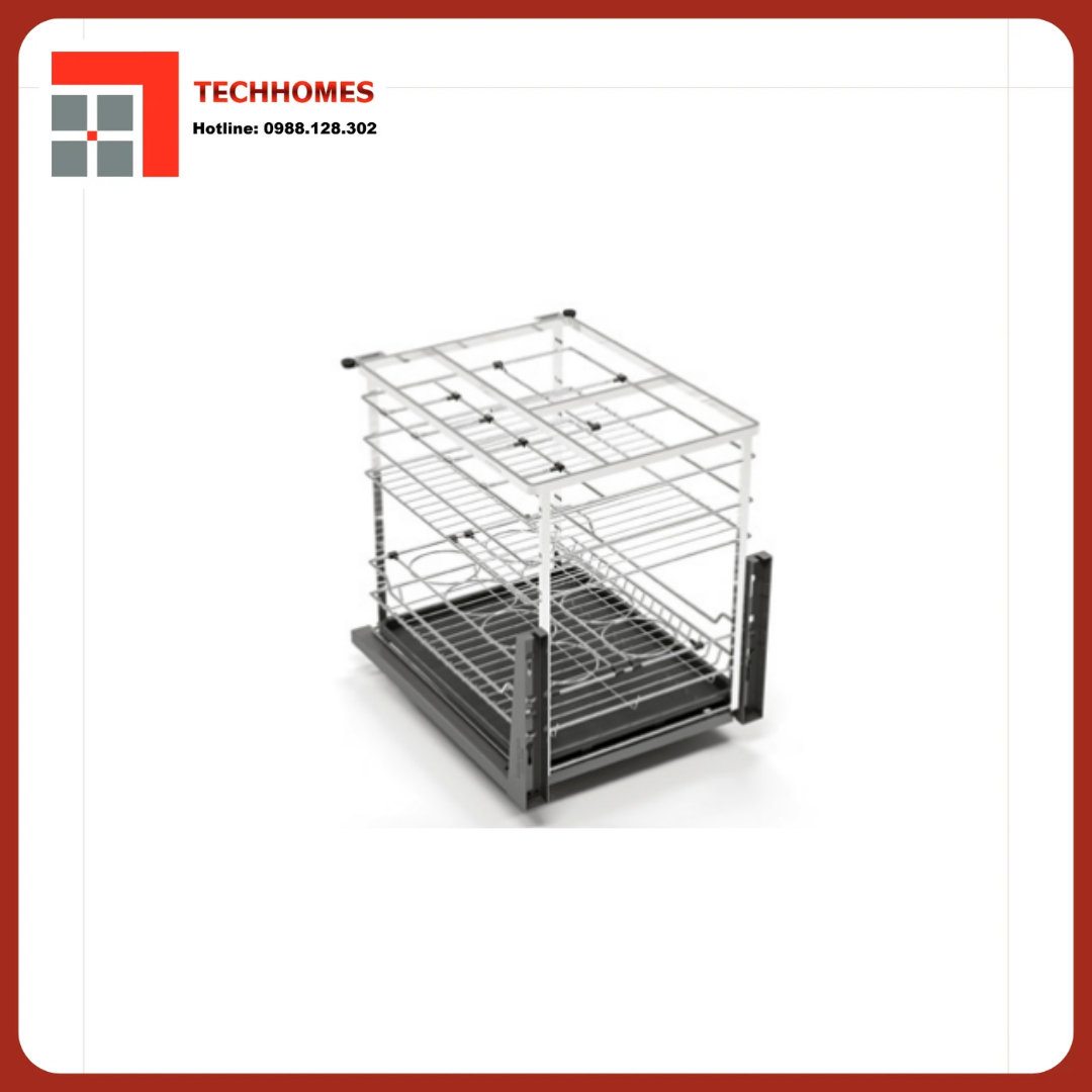 GIÁ GIA VỊ INOX NAN DẸT - RAY GIẢM CHẤN - HỆ DẪN HƯỚNG CHỐNG RUNG EPD4240VX - EPD4240VX