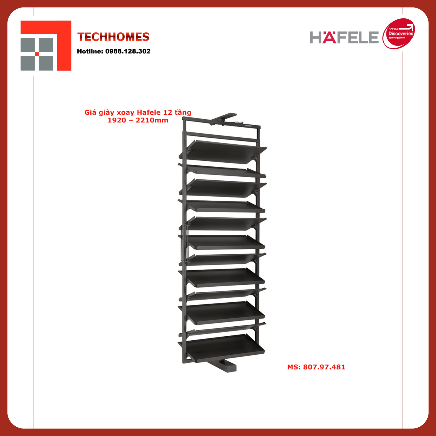 GIÁ GIÀY XOAY HAFELE 12 TẦNG 807.97.481 - 807.97.481