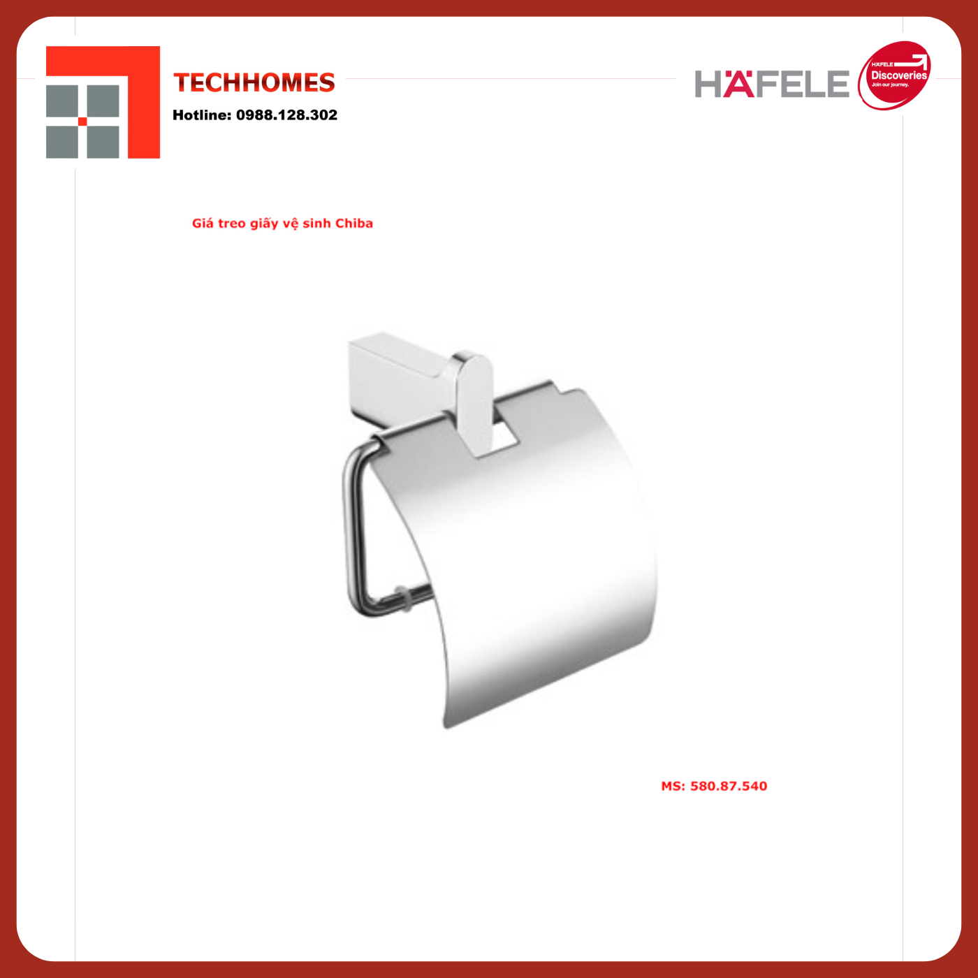 GIÁ TREO CỌ VỆ SINH HAFELE CHIBA 580.87.570 - 580.87.570